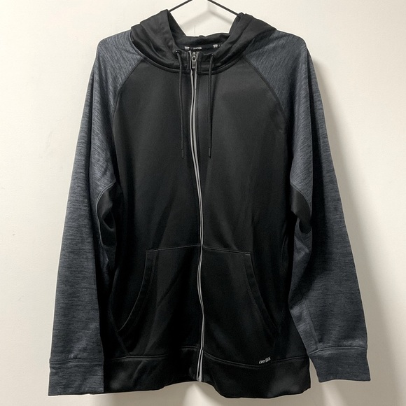 Tek Gear DryTek Grey & Black Zip Up Hooded Sweat Jacket! - Picture 9 of 15